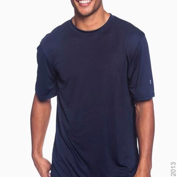 Champion Men's Double Dry Tee. Delft (navy) Size S - Picture 1 of 4